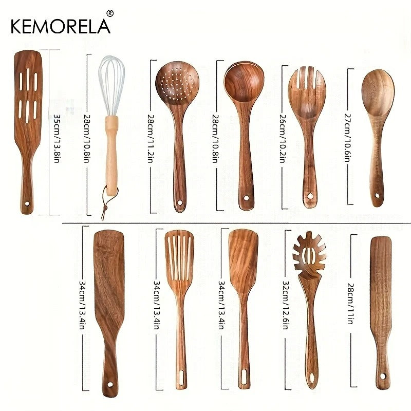 11 PIECE WOODEN KITCHENWARE