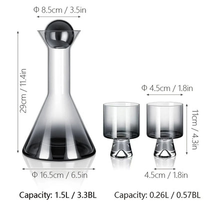 GLASS DECANTER & CUP DRINKWARE