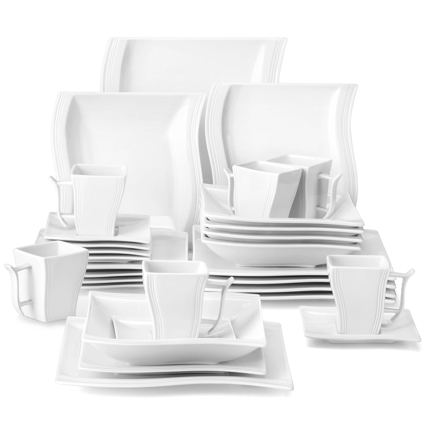 WHITE PORCELAIN DINNER SET