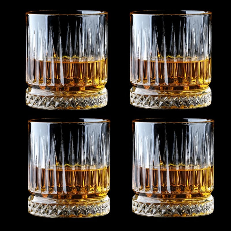 4 PIECE DIAMOND GLASS SET