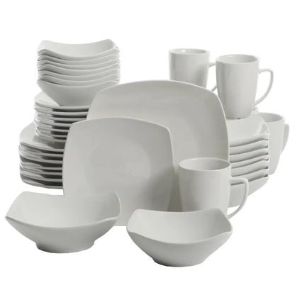 SQUARE 40 PIECE DINNERWARE SET