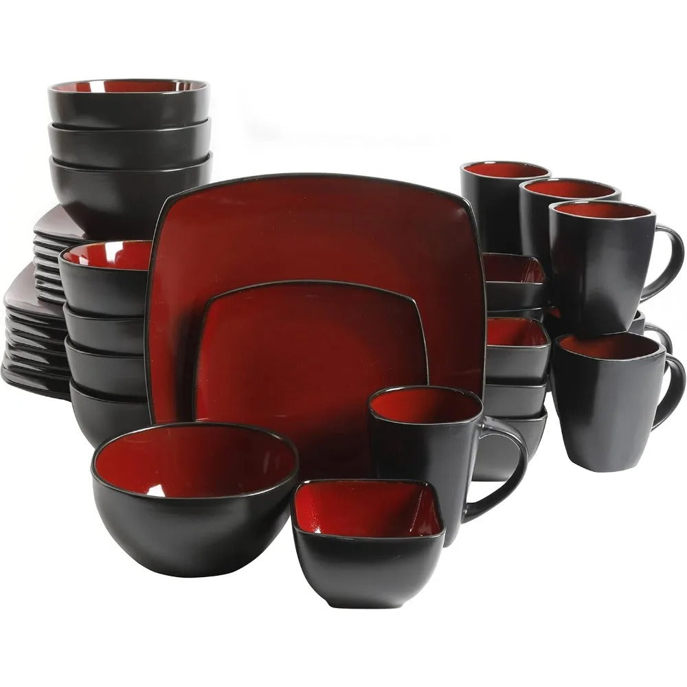 RED GLAZE TABLEWARE SET