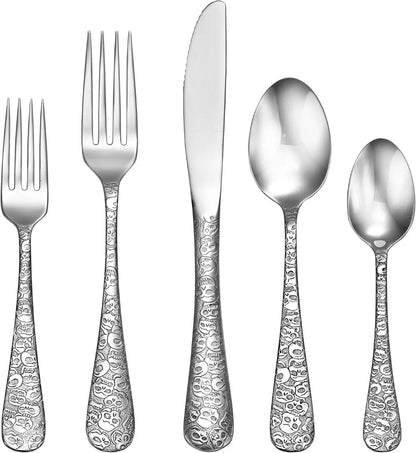 45 PIECE SKULL FLATWARE SET