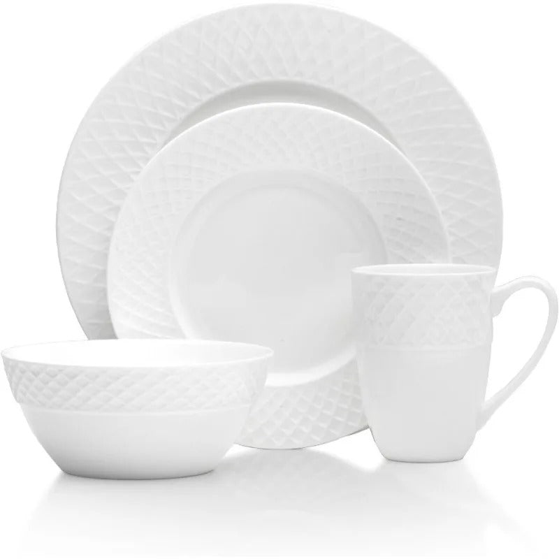 MIKASA TRELLIS 16 PIECE DINNERWARE SET