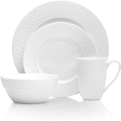 MIKASA TRELLIS 16 PIECE DINNERWARE SET