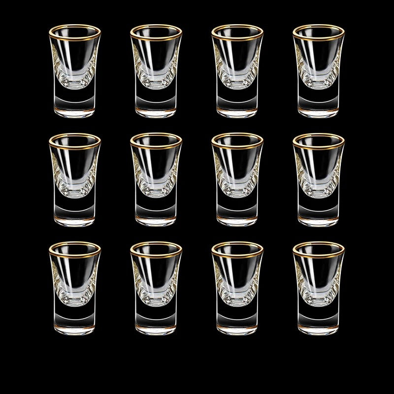 GOLDEN EDGED SHOT GLASSES