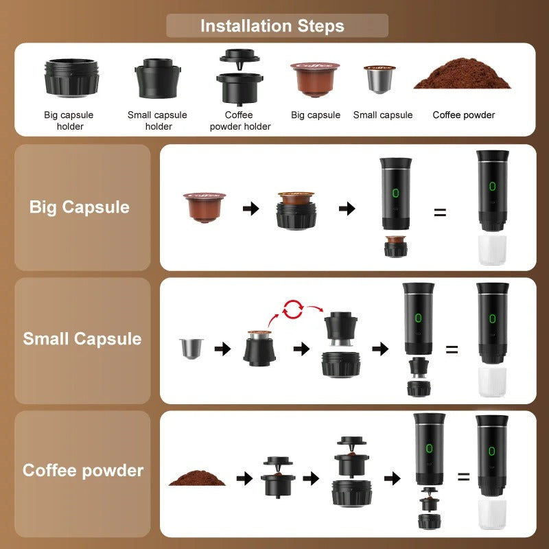 PORTABLE COFFEE MACHINE-WIRELESS