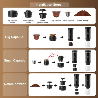 PORTABLE COFFEE MACHINE-WIRELESS