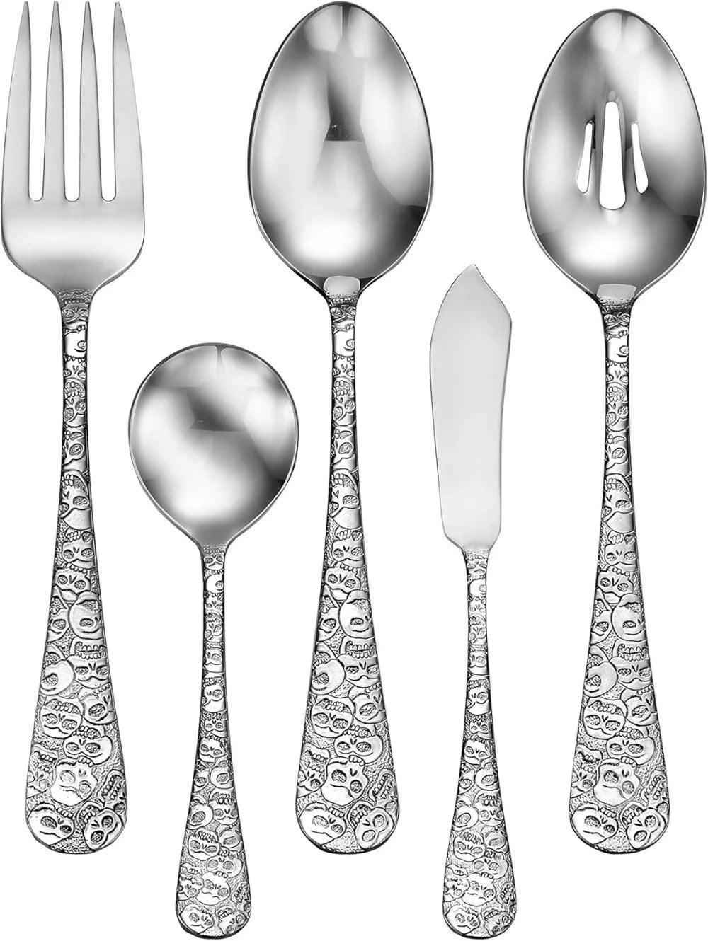 45 PIECE SKULL FLATWARE SET