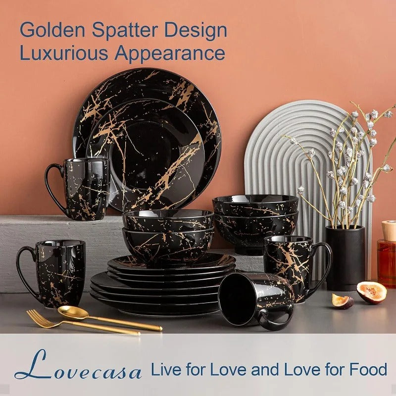 LOVECASA PORCELAIN DINNERWARE SET 16 PIECE