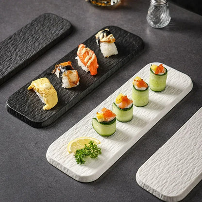 STONE GRAIN SUSHI PLATES