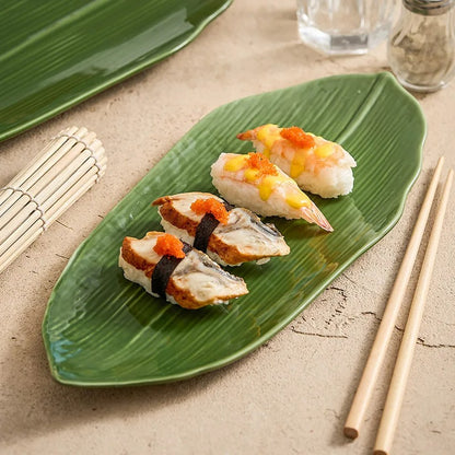 BAMBOO LEAF SUSHI PLATES