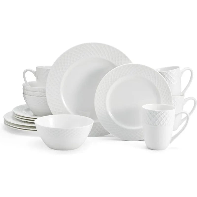 MIKASA TRELLIS 16 PIECE DINNERWARE SET