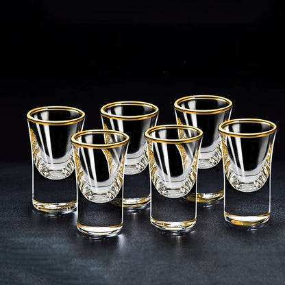 GOLDEN EDGED SHOT GLASSES