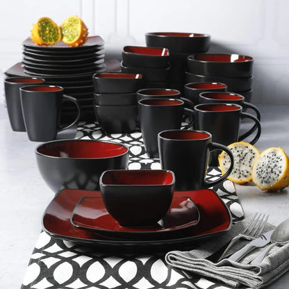 RED GLAZE TABLEWARE SET