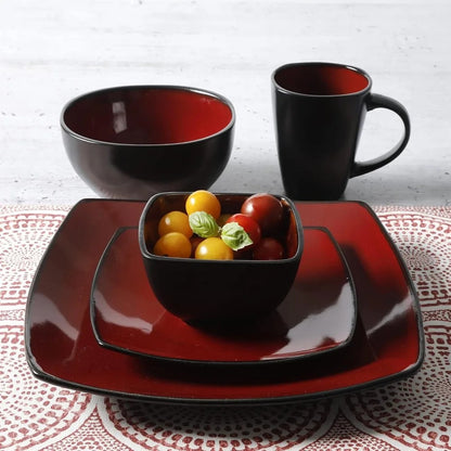 RED GLAZE TABLEWARE SET