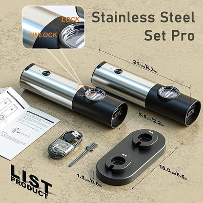STAINLESS STEEL SALT & PEPPER GRINDER
