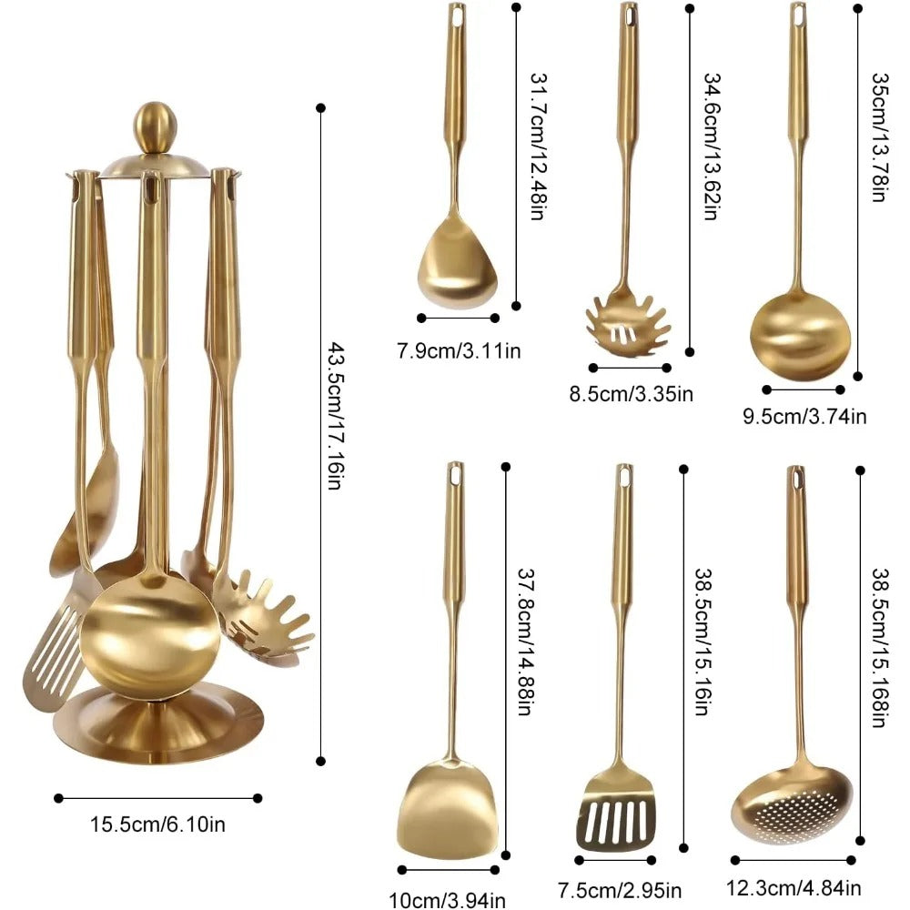 GOLD KITCHEN UTENSILS