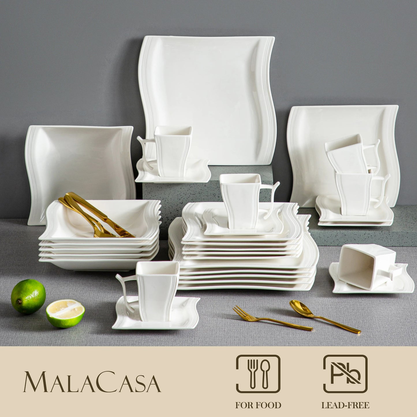 WHITE PORCELAIN DINNER SET