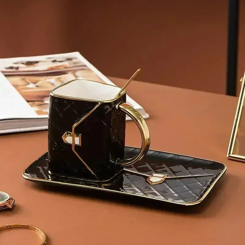 DIAMOND BAG COFFEE CUP SET