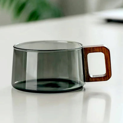 AMERICAN LATTE GLASS COFFEE MUG