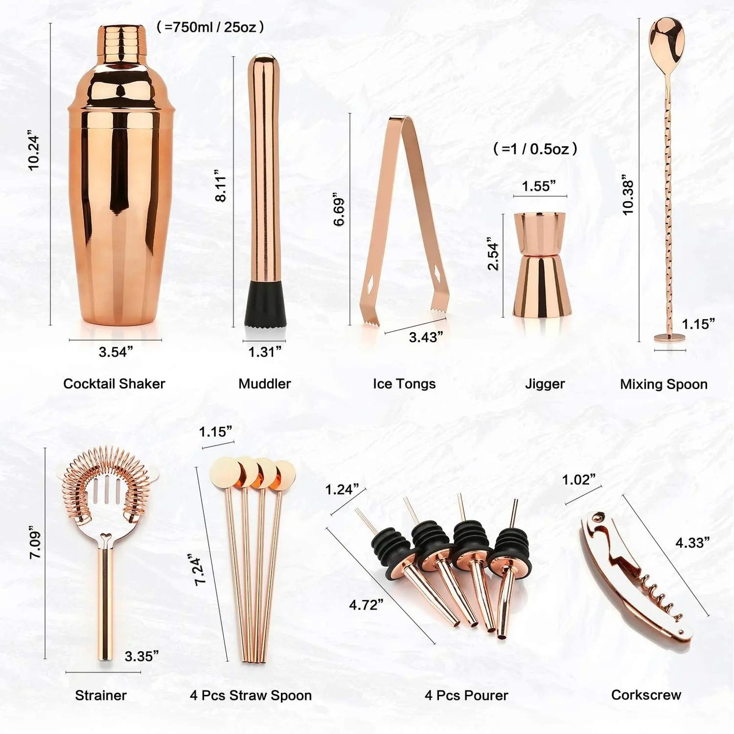 16 PIECE BARTENDER KIT