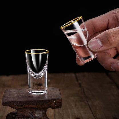 GOLDEN EDGED SHOT GLASSES