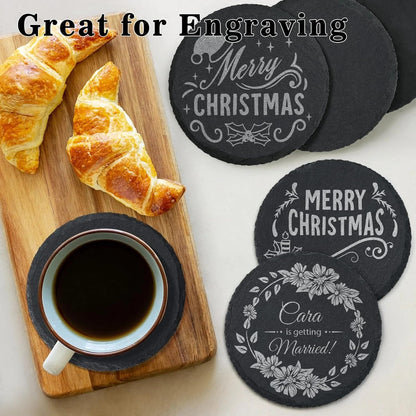 8 PIECE SLATE COASTER SET