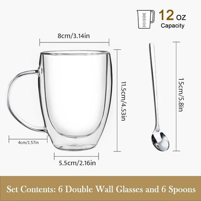 DOUBLE WALL GLASS ESPRESSO MUGS