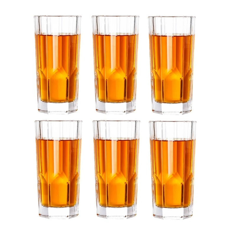 6 PIECE THICK GLASS DRINKWARE