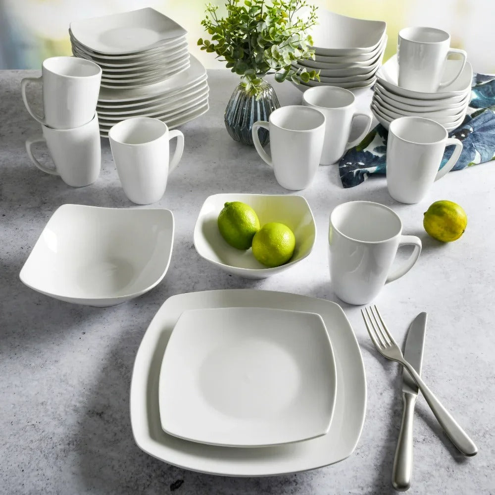 SQUARE 40 PIECE DINNERWARE SET