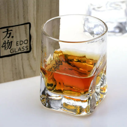 JAPONISM SQUARE BOTTOM WHISKEY GLASS