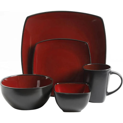 RED GLAZE TABLEWARE SET