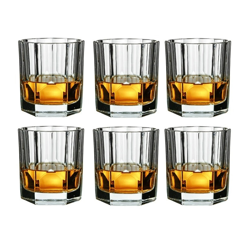 6 PIECE CRYSTAL COCKTAIL GLASSES