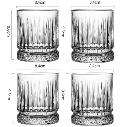 4 PIECE DIAMOND GLASS SET