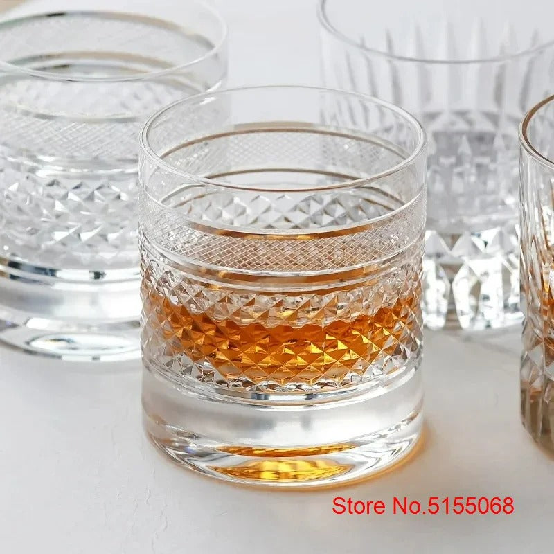 CRYSTAL OLD FASHIONED WHISKEY GLASSES