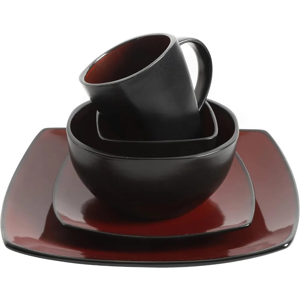 RED GLAZE TABLEWARE SET