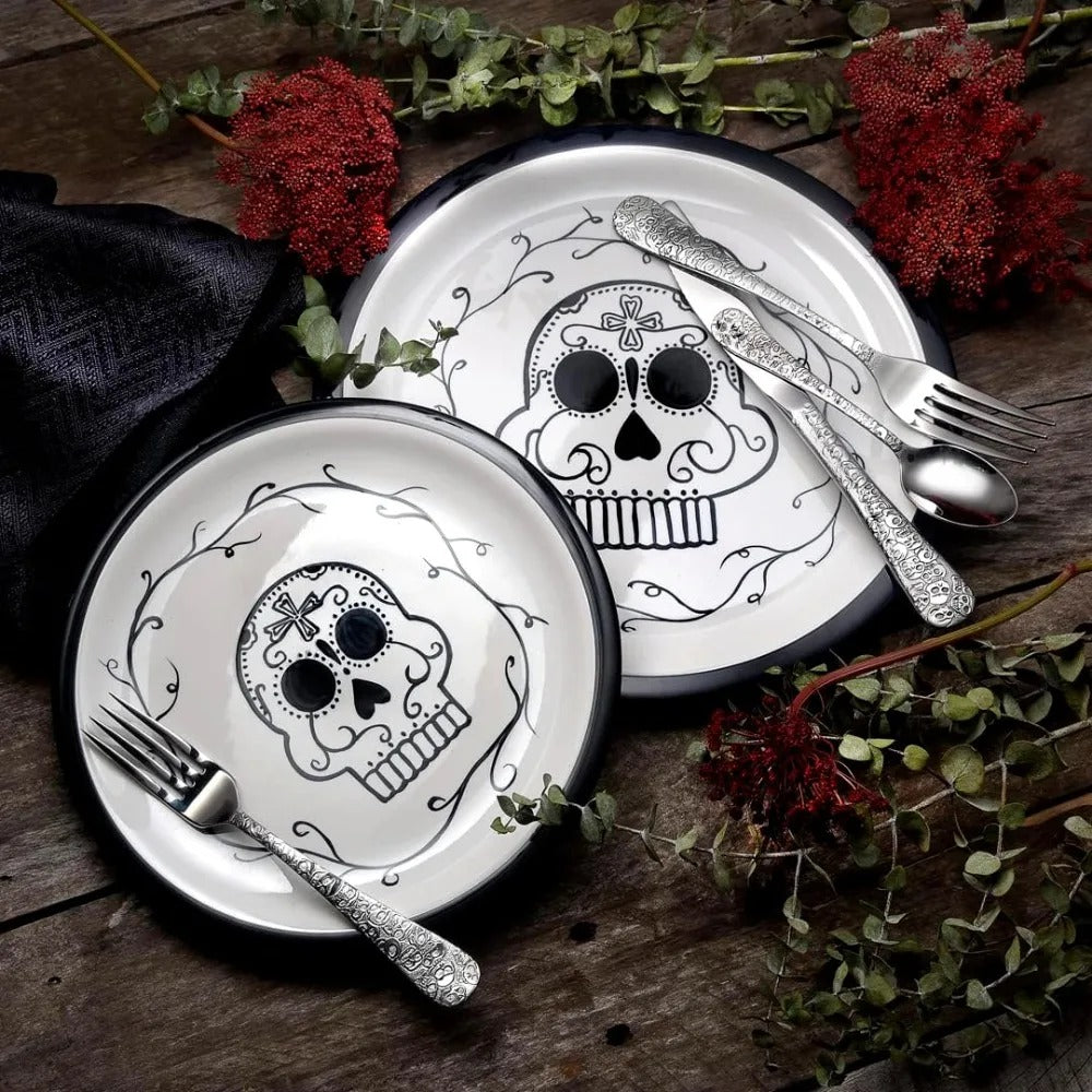 45 PIECE SKULL FLATWARE SET