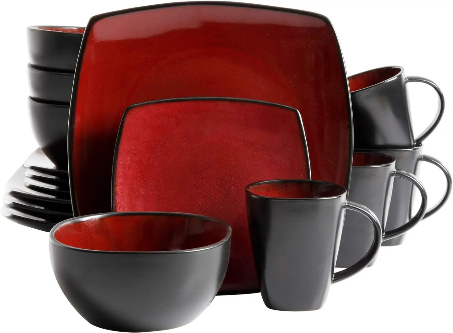 RED GLAZE TABLEWARE SET