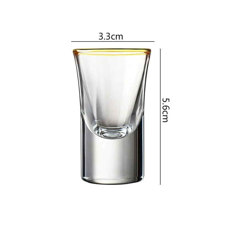 GOLDEN EDGED SHOT GLASSES