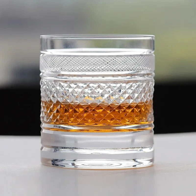 CRYSTAL OLD FASHIONED WHISKEY GLASSES