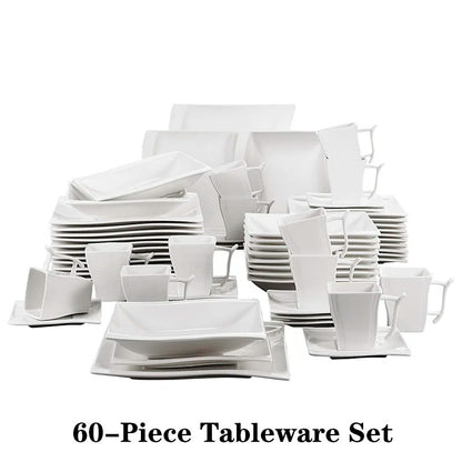 WHITE PORCELAIN DINNER SET